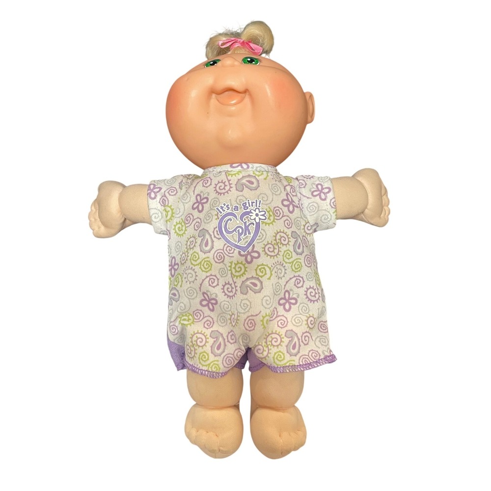 2006 Cabbage Patch Kid Doll Play Along"It's a Girl" Outfit Green Eyes Blonde